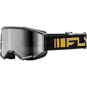Antiparras Fly Racing Zone Black Gold/ smoke lens